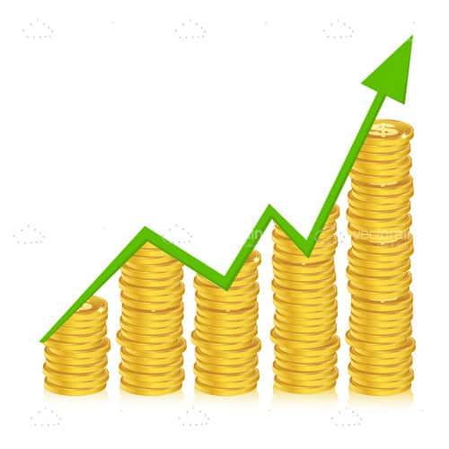 Growth Graph with Golden Coin Piles